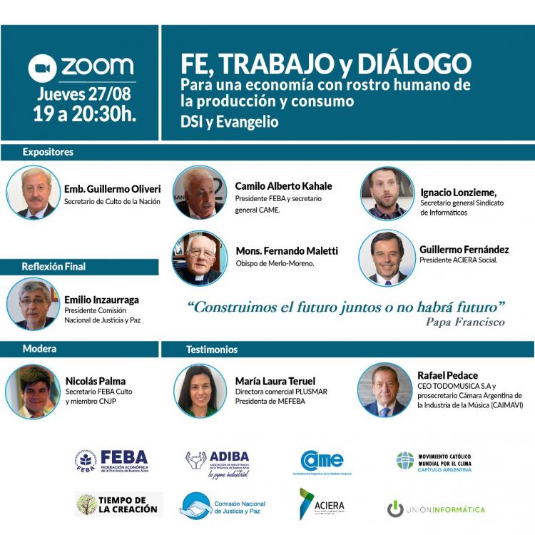 Encuentro virtual "Fe, trabajo y diálogo" Encuentro virtual "Fe, trabajo y diálogo"