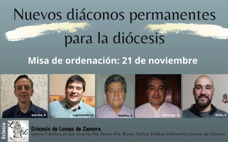 La diócesis de Lomas de Zamora tendrá cinco nuevos diáconos permanentes La diócesis de Lomas de Zamora tendrá cinco nuevos diáconos permanentes
