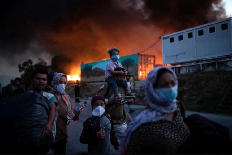 Preocupación y solidaridad tras el incendio del campo de refugiados de Moria Preocupación y solidaridad tras el incendio del campo de refugiados de Moria