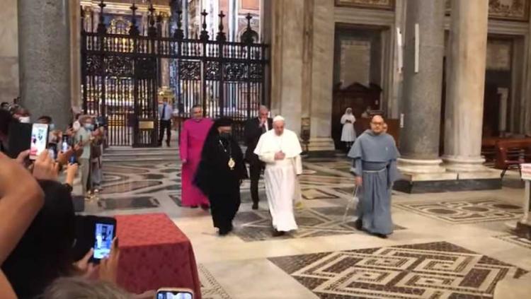 Sorpresiva visita del Papa a la basílica Santa María Mayor Sorpresiva visita del Papa a la basílica Santa María Mayor