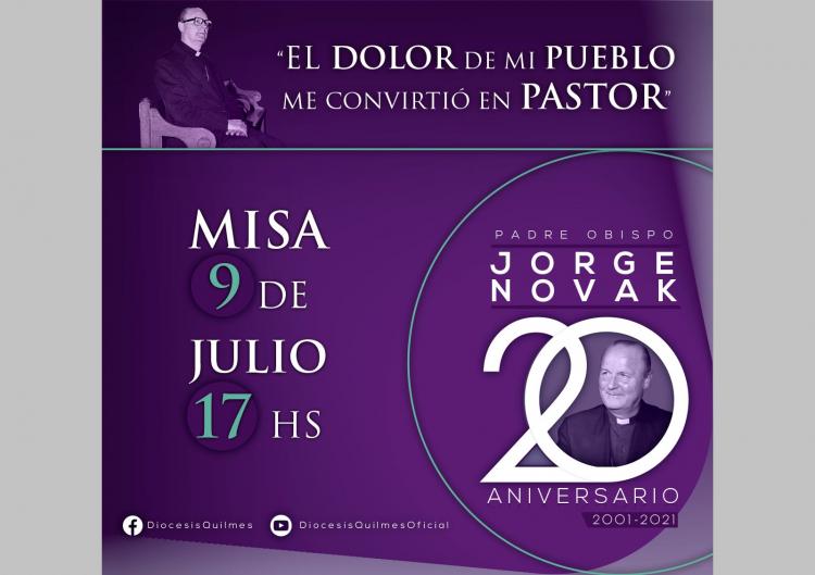 A 20 años de su muerte, Quilmes recuerda a Mons. Novak A 20 años de su muerte, Quilmes recuerda a Mons. Novak