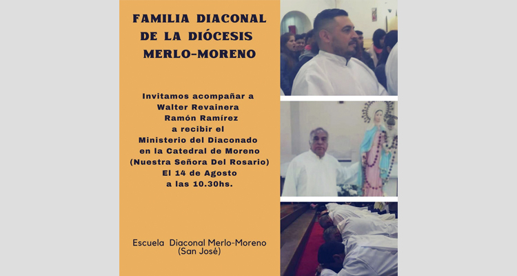 Dos diáconos permanentes para la diócesis de Merlo-Moreno Dos diáconos permanentes para la diócesis de Merlo-Moreno