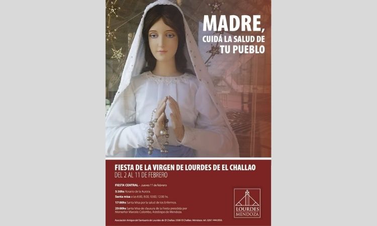 El Challao celebra a la Virgen de Lourdes y reza por los enfermos El Challao celebra a la Virgen de Lourdes y reza por los enfermos