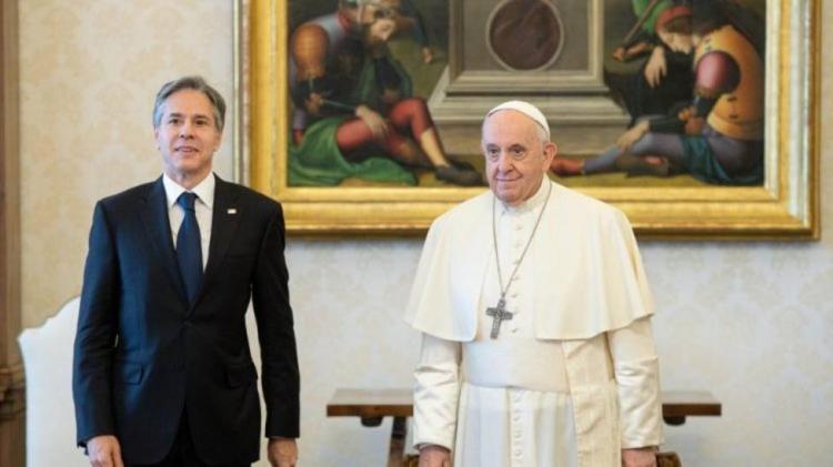 El Papa recibió a Antony Blinken, secretario de estado de los Estados Unidos El Papa recibió a Antony Blinken, secretario de estado de los Estados Unidos