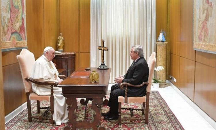 El Papa recibió en audiencia privada al presidente Alberto Fernández El Papa recibió en audiencia privada al presidente Alberto Fernández