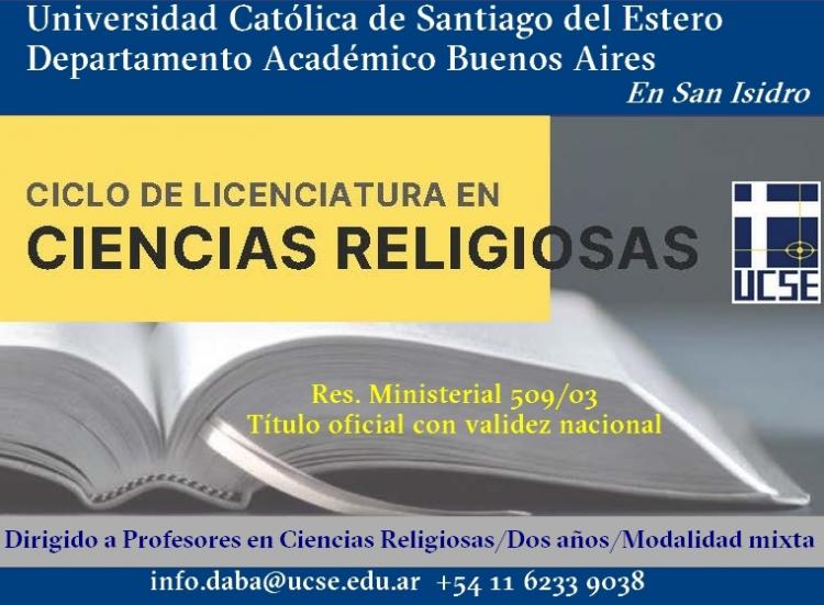 La UCSE inscribe en la Licenciatura en Ciencias Religiosas La UCSE inscribe en la Licenciatura en Ciencias Religiosas