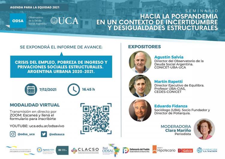 ODSA UCA: Crisis del empleo, pobreza de ingreso y privaciones sociales estructurales ODSA UCA: Crisis del empleo, pobreza de ingreso y privaciones sociales estructurales