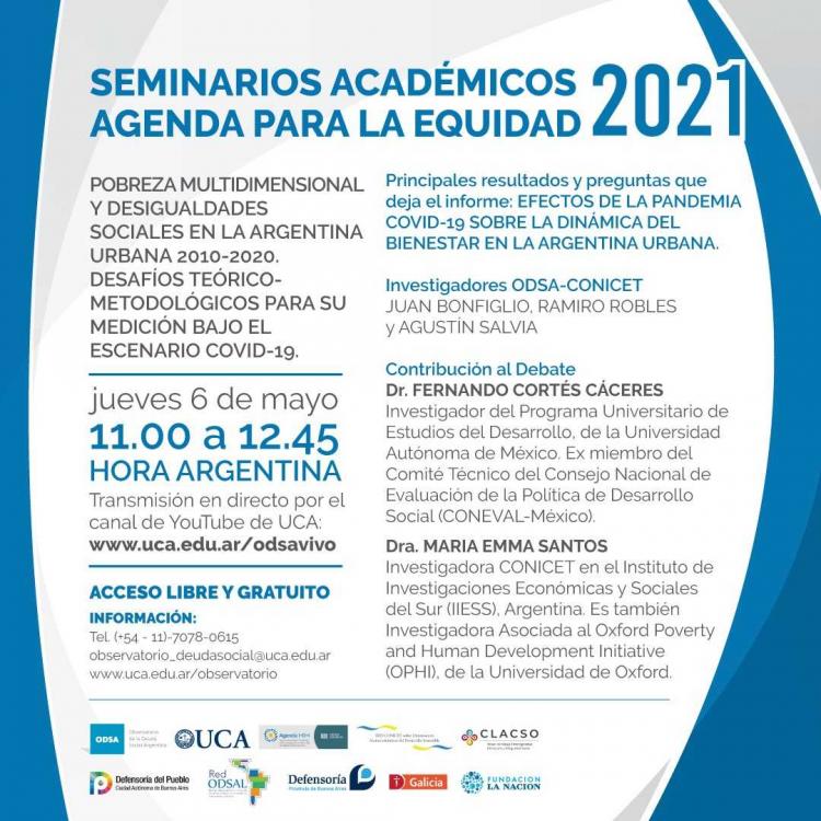ODSA UCA: Seminario sobre pandemia y desigualdades sociales en la Argentina ODSA UCA: Seminario sobre pandemia y desigualdades sociales en la Argentina