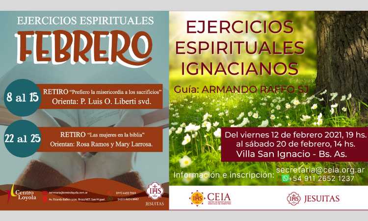 Propuestas de espiritualidad ignaciana para febrero Propuestas de espiritualidad ignaciana para febrero