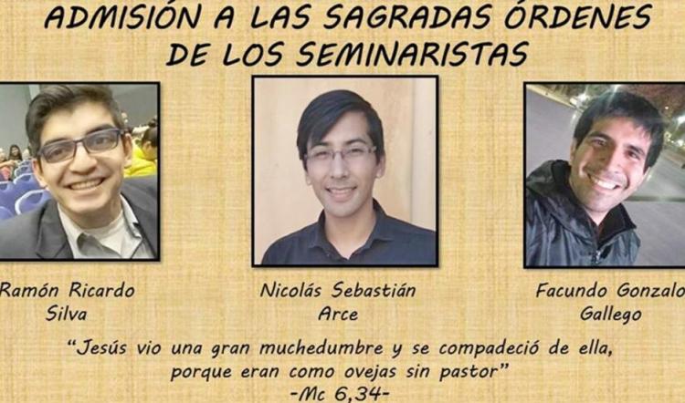 Tres seminaristas santiagueños fueron admitidos a las Sagradas Órdenes Tres seminaristas santiagueños fueron admitidos a las Sagradas Órdenes
