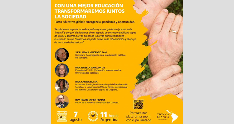 Webinar "Con una mejor educación transformaremos juntos la sociedad" Webinar "Con una mejor educación transformaremos juntos la sociedad"