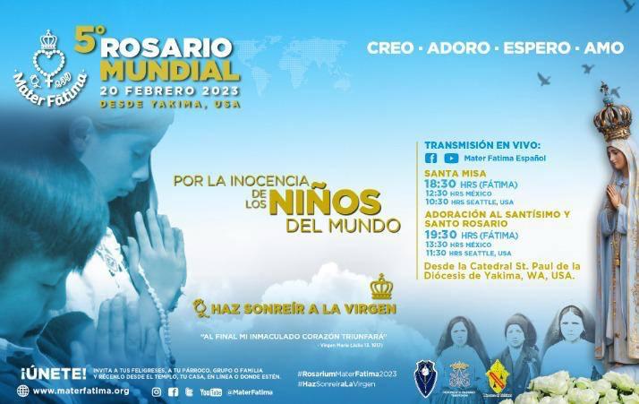 Quinto Rosario Mundial: por la inocencia de los niños del mundo Quinto Rosario Mundial: por la inocencia de los niños del mundo