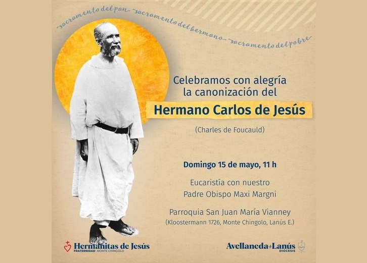 Avellaneda-Lanús se une en acción de gracias por la canonización de Carlos de Foucauld Avellaneda-Lanús se une en acción de gracias por la canonización de Carlos de Foucauld