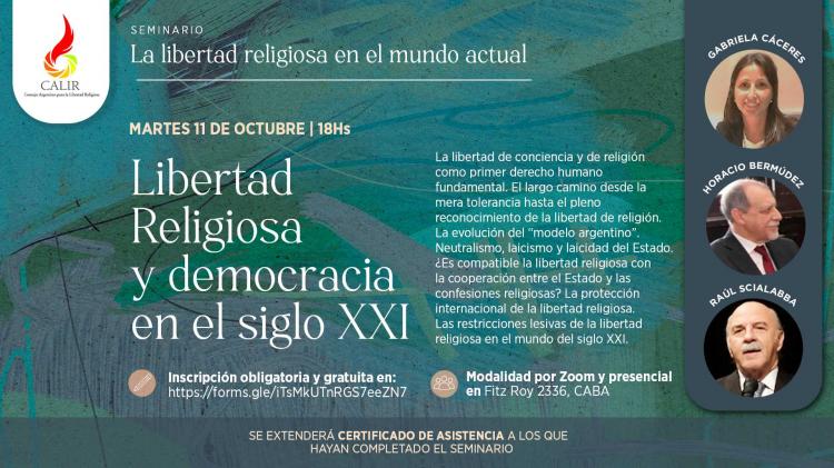 Calir: Seminario "La libertad religiosa en el mundo actual" Calir: Seminario "La libertad religiosa en el mundo actual"