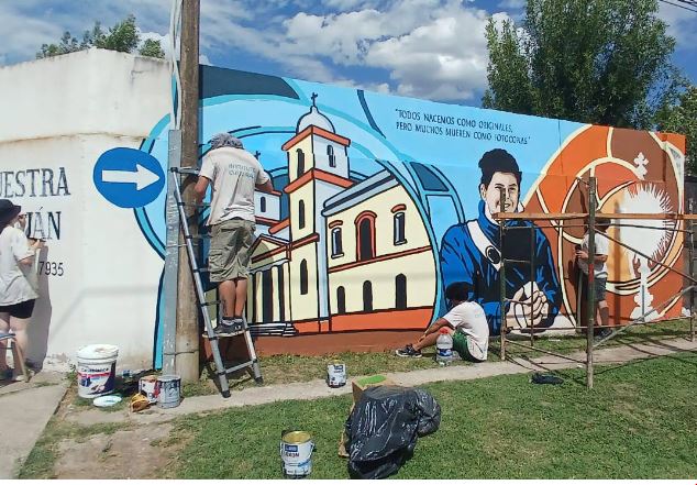 Chascomús inaugura el mural más grande del país dedicado a Carlo Acutis