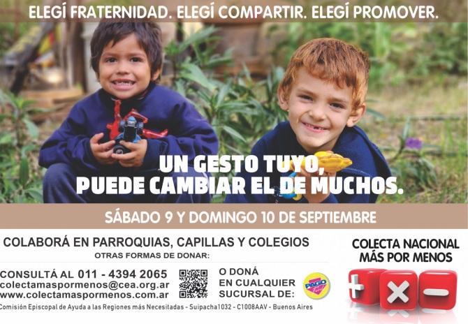 Colecta Más por Menos: 'Fraternidad que no queda en palabras' Colecta Más por Menos: 'Fraternidad que no queda en palabras'