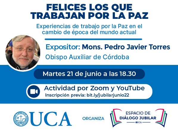 Dictarán la charla "Felices los que trabajan por la Paz" Dictarán la charla "Felices los que trabajan por la Paz"