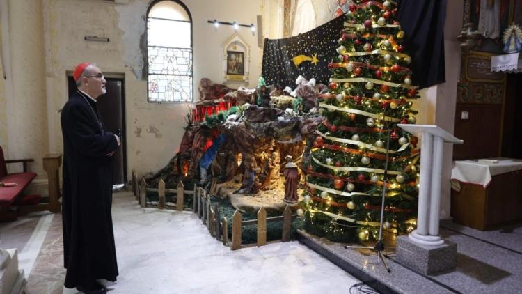 El Cardenal Pizzaballa llegó a Gaza para celebrar la Navidad con la comunidad católica
