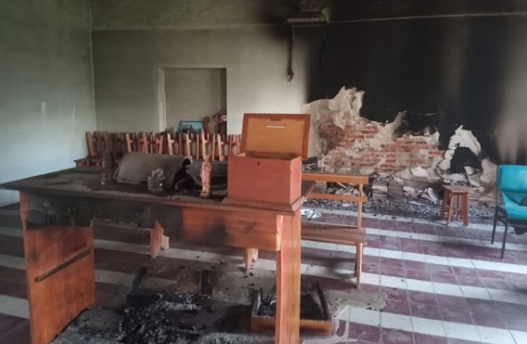 El obispo repudió ataque vandálico y profanación a una capilla de Pehuajó El obispo repudió ataque vandálico y profanación a una capilla de Pehuajó