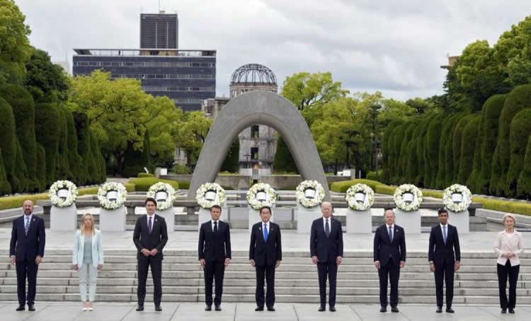 El Papa pide al G7 renunciar a las armas nucleares y sentar las bases para la paz El Papa pide al G7 renunciar a las armas nucleares y sentar las bases para la paz