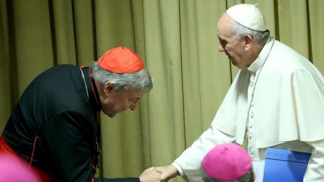 El Papa recordó el "testimonio constante y comprometido" del cardenal Pell El Papa recordó el "testimonio constante y comprometido" del cardenal Pell