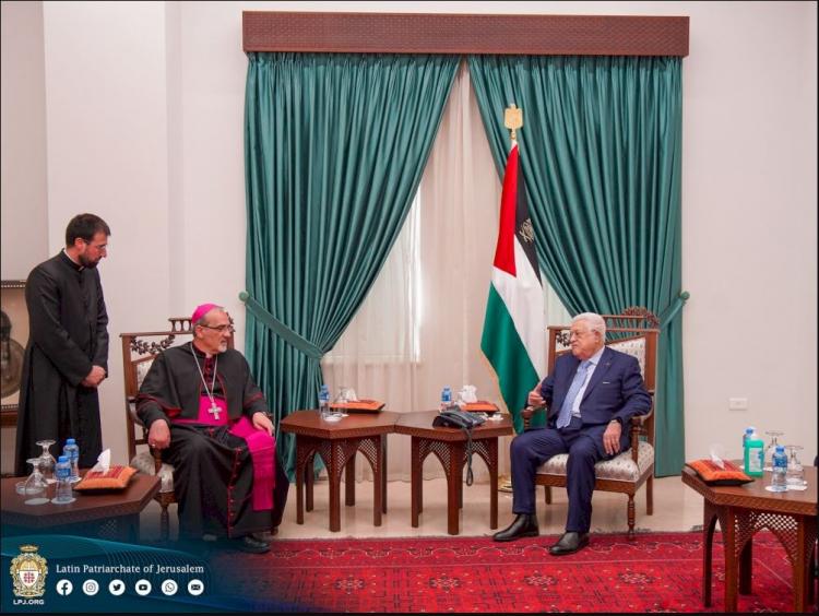 El presidente palestino felicitó a Pizzaballa por su cardenalato El presidente palestino felicitó a Pizzaballa por su cardenalato
