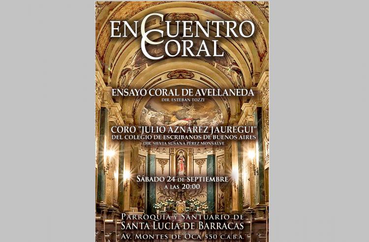 Encuentro coral en la parroquia Santa Lucía, de Barracas Encuentro coral en la parroquia Santa Lucía, de Barracas