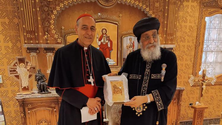 Fiducia suplicans: el Card. Fernández visita a Tawadros para limar asperezas Fiducia suplicans: el Card. Fernández visita a Tawadros para limar asperezas