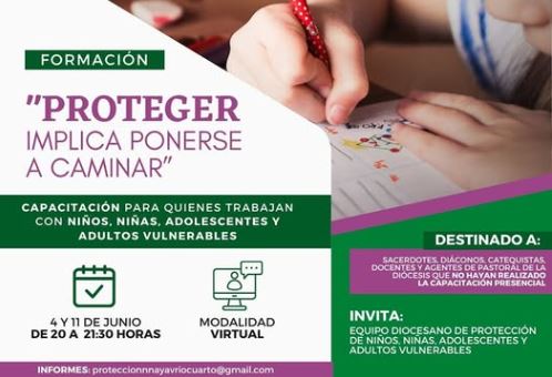 Jornada de Capacitación Virtual en Río Cuarto: 'Proteger implica ponerse a caminar' Jornada de Capacitación Virtual en Río Cuarto: 'Proteger implica ponerse a caminar'