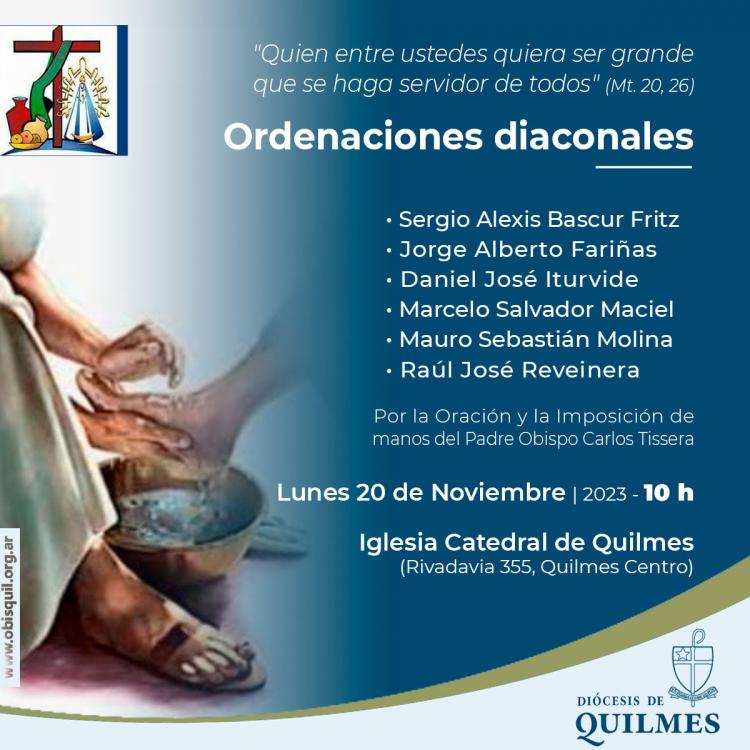 La diócesis de Quilmes contará con seis nuevos diáconos permanentes La diócesis de Quilmes contará con seis nuevos diáconos permanentes