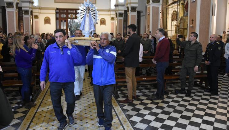 La Virgen de Luján Malvinera pasó por la catedral de Rafaela La Virgen de Luján Malvinera pasó por la catedral de Rafaela