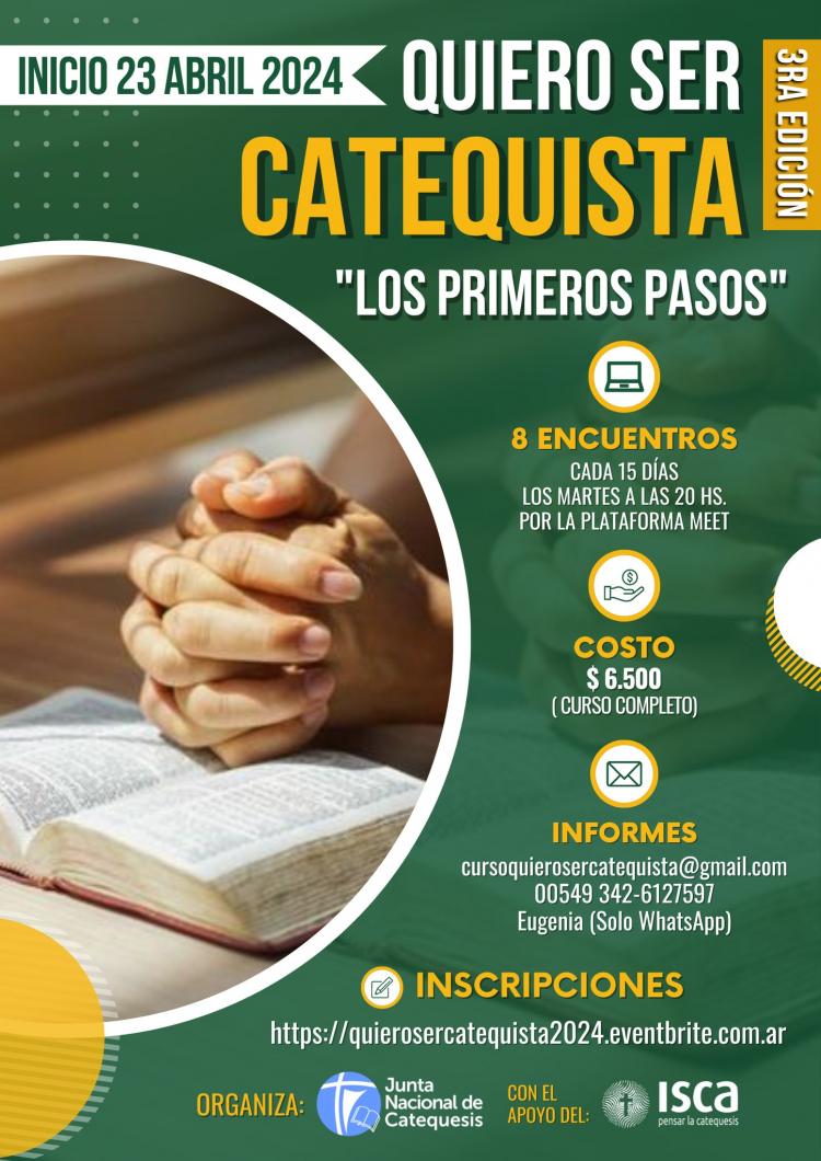 Nuevo curso virtual de formación básica para catequistas Nuevo curso virtual de formación básica para catequistas