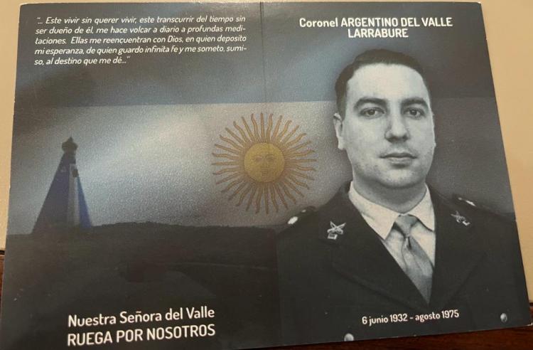 Mons. Olivera recuerda al siervo de Dios Argentino del Valle Larrabure Mons. Olivera recuerda al siervo de Dios Argentino del Valle Larrabure