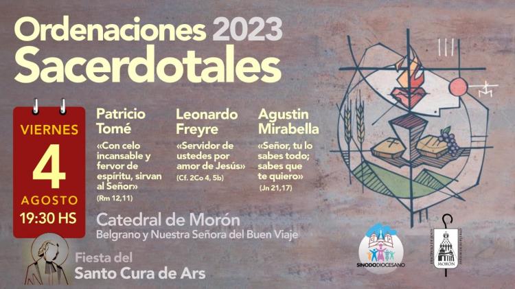 Morón tendrá tres nuevos sacerdotes desde agosto Morón tendrá tres nuevos sacerdotes desde agosto