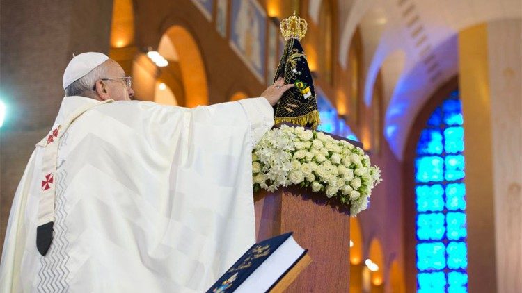 El Papa reza por el pueblo de Brasil en la solemnidad de Aparecida El Papa reza por el pueblo de Brasil en la solemnidad de Aparecida