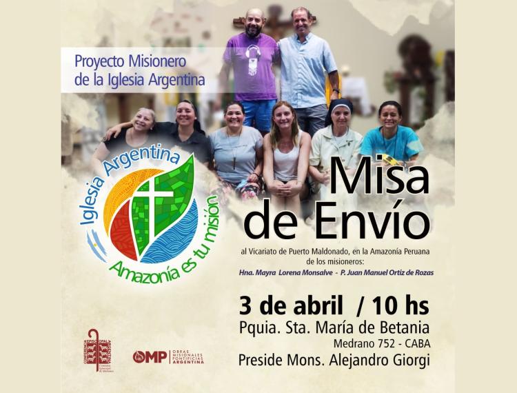 Parten hacia Perú los primeros misioneros del proyecto "Iglesia Argentina: Amazonía es tu misión" Parten hacia Perú los primeros misioneros del proyecto "Iglesia Argentina: Amazonía es tu misión"