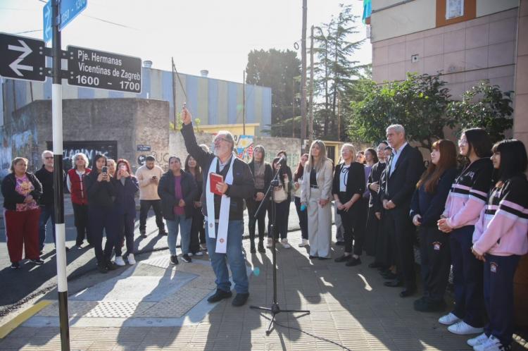 Renombran un pasaje en Dock Sud en honor a las Hermanas Vicentinas de Zagreb