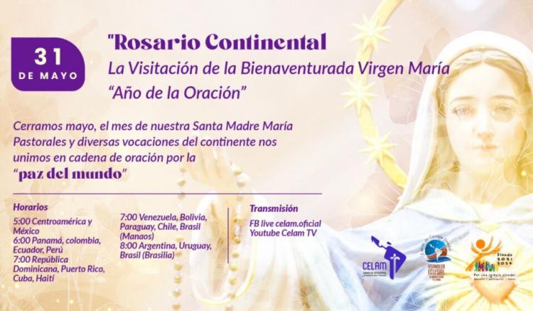 Rosario continental por la 'paz del mundo' cierra el Mes de María Rosario continental por la 'paz del mundo' cierra el Mes de María