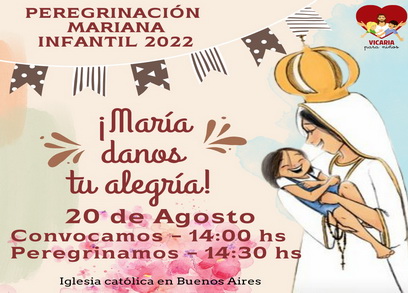 Se llevará a cabo la Peregrinación Mariana Infantil 2022 Se llevará a cabo la Peregrinación Mariana Infantil 2022