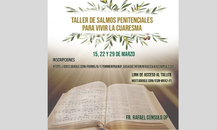 Taller de salmos penitenciales para el tiempo de Cuaresma Taller de salmos penitenciales para el tiempo de Cuaresma