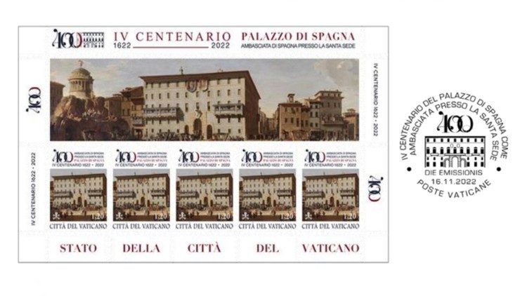 Vaticano: Emiten sello conmemorativo por los 400 años de la embajada de España Vaticano: Emiten sello conmemorativo por los 400 años de la embajada de España